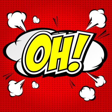 Oh! Komik konuşma balonu, çizgi film.