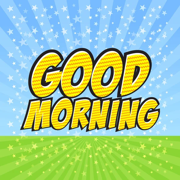 Good Morning Comic Speech Bubble, Cartoon. — Stock Vector