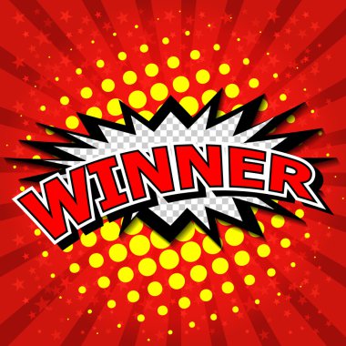 Kazanan komik konuşma balonu, çizgi film.