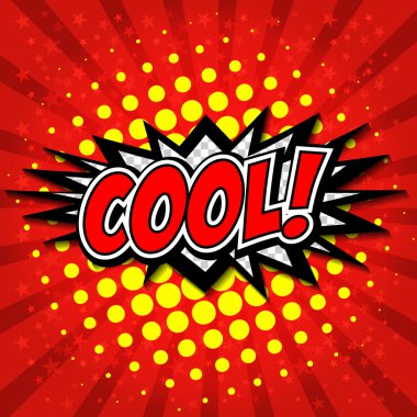 Sakin ol! Komik konuşma balonu, çizgi film.