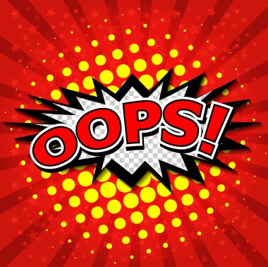 Oops! -Commic konuşma Bubbel, çizgi film