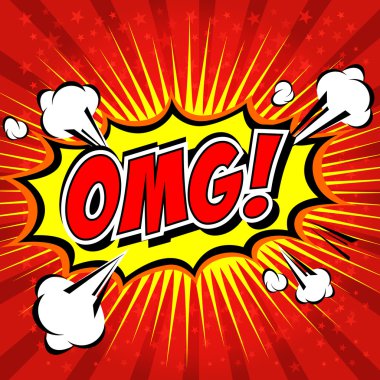 Aman Tanrım! Komik konuşma balonu, çizgi film.