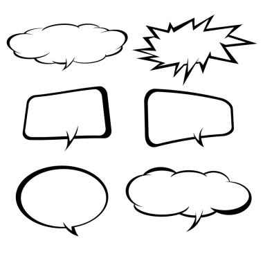 Kağıt Konuşma Kabarcığı, Vektör İllüstrasyonu