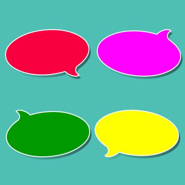 Kağıt Konuşma Kabarcığı, Vektör İllüstrasyonu