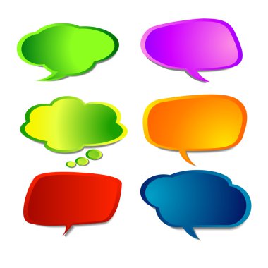 Kağıt Konuşma Kabarcığı, Vektör İllüstrasyonu