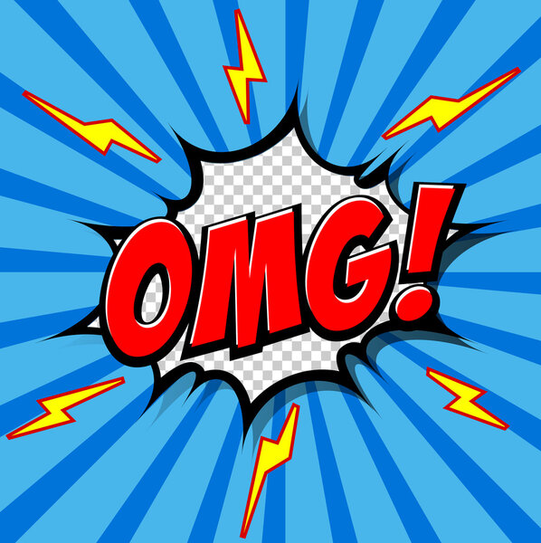 Боже мой! Пузырь комических речей, мультфильм
.