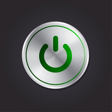 Yeşil güç düğmesi.