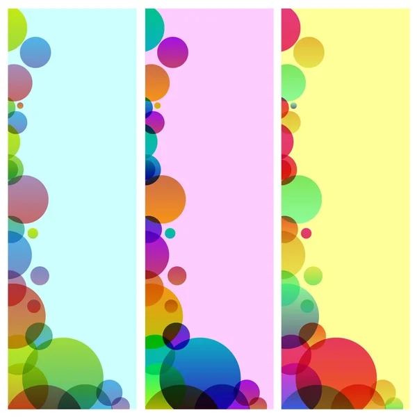 Vector de diseños de banner de círculo colorido abstracto — Vector de stock