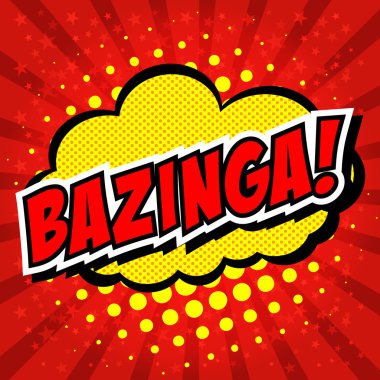 Bazinga! Komik konuşma balonu, çizgi film.