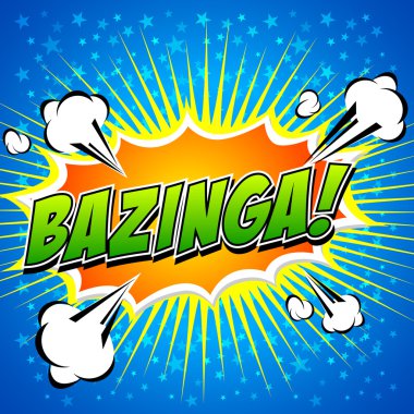 Bazinga! Komik konuşma balonu, çizgi film.