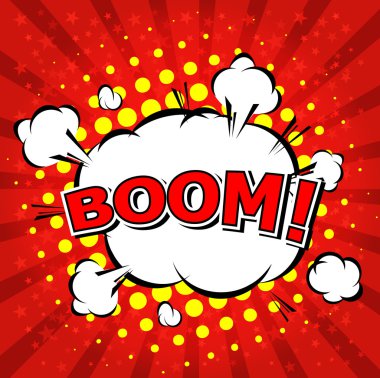 Boom! -Komik konuşma balonu, çizgi film