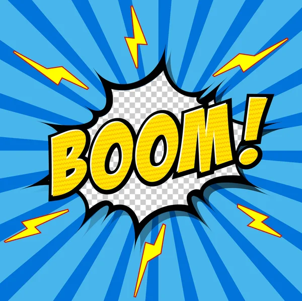 Boom! - Comic Speech Bubble, Desenhos animados —  Vetores de Stock