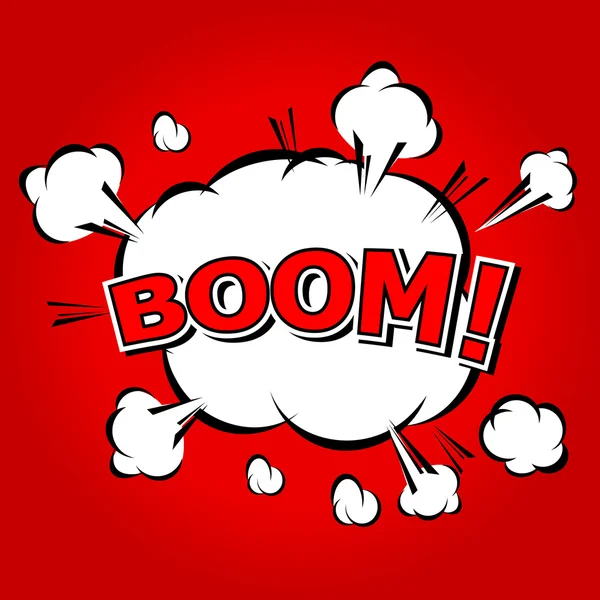 Boom! - Comic-Sprechblase, Cartoon — Stockvektor