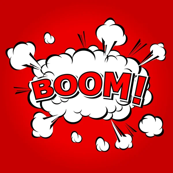 Boom! - Comic Speech Bubble, Desenhos animados — Vetor de Stock