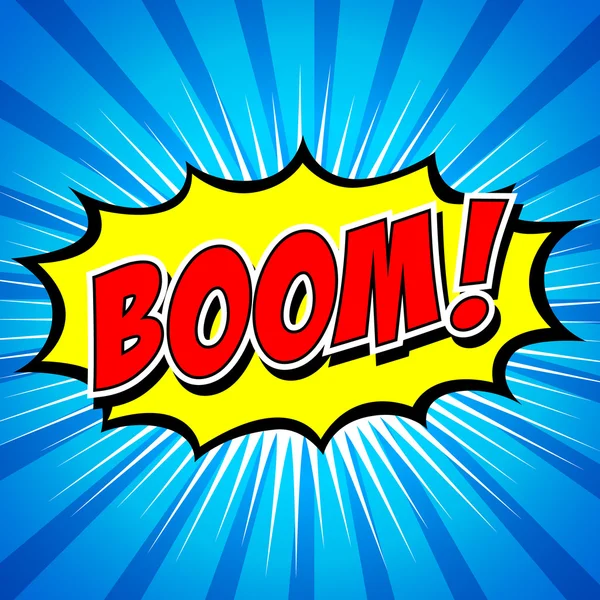Boom! -Komische tekstballon, Cartoon — Stockvector