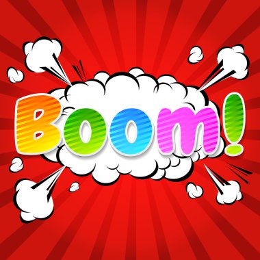 Boom! -Komik konuşma balonu, çizgi film