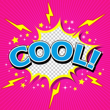 Sakin ol! Komik konuşma balonu, çizgi film.