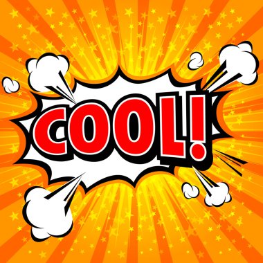 Sakin ol! Komik konuşma balonu, çizgi film.