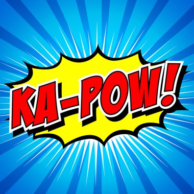 Ka-pow! Comic Speech Bubble, Cartoon. clipart