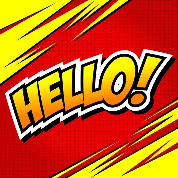 Hello! - Comic Speech Bubble, Cartoon . — стоковый вектор