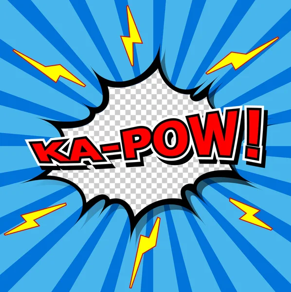 ¡Ka-pow! Discurso cómico Burbuja, Dibujos Animados . — Vector de stock
