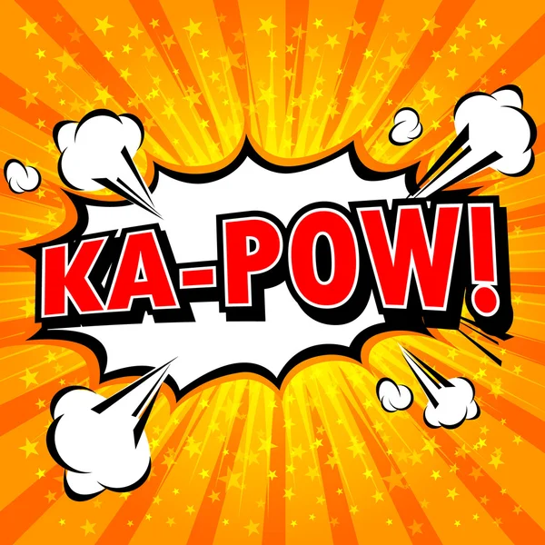 Ka-pow! Comic Speech Bubble, Cartoon. — Stock Vector