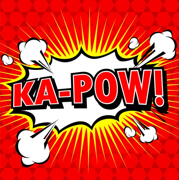 Ka-pow! Comic Speech Bubble, Cartoon. — Stock Vector