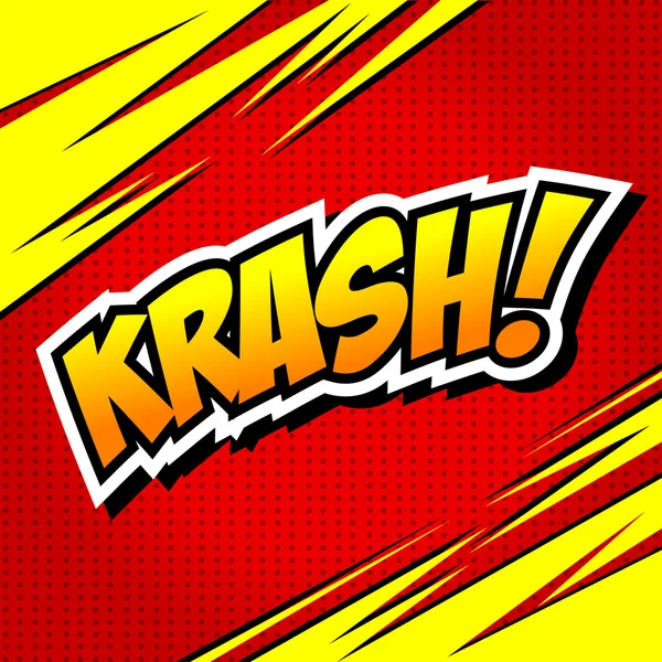 ¡Krash! - Burbuja de discurso cómico, Dibujos animados . — Vector de stock