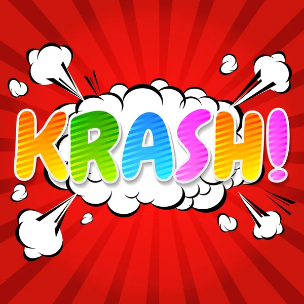 Krash! - Comic Speech Bubble, Desenhos animados . —  Vetores de Stock