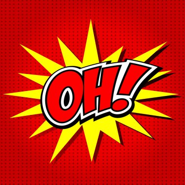 Oh! Komik konuşma balonu, çizgi film.