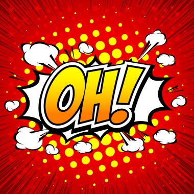 Oh! Komik konuşma balonu, çizgi film.