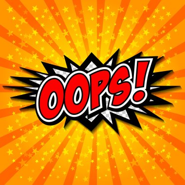 Oops! -Commic konuşma Bubbel, çizgi film.