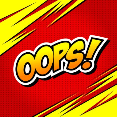 Oops! -Commic konuşma Bubbel, çizgi film.