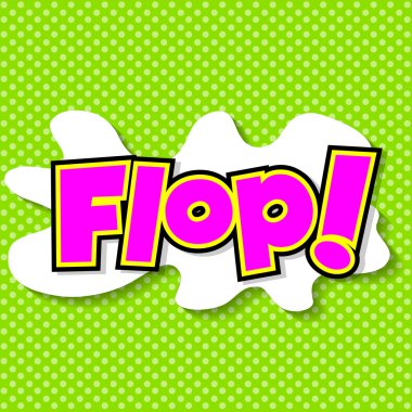 Plop! Komik ifade vektör metin