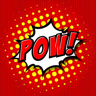 Pow! -Komik konuşma balonu, çizgi film