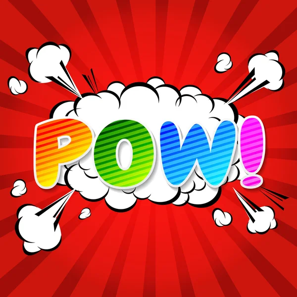 Pow! - Comic Speech Bubble, Desenhos animados —  Vetores de Stock