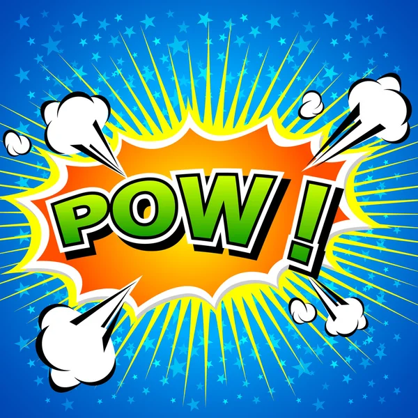 Pow! - Comic Speech Bubble, Desenhos animados —  Vetores de Stock