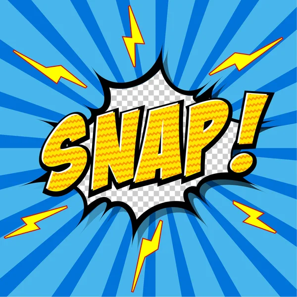 Snap! Comic Speech Bubble, Cartoon. — Stock Vector