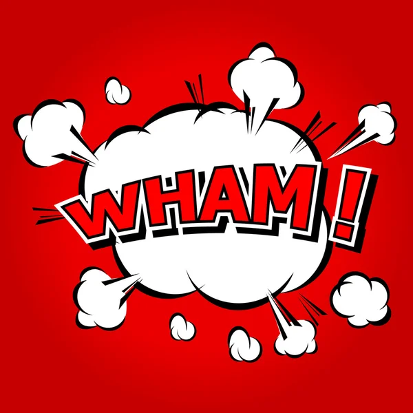 Wham! - Comic Speech Bubble, Desenhos animados — Vetor de Stock