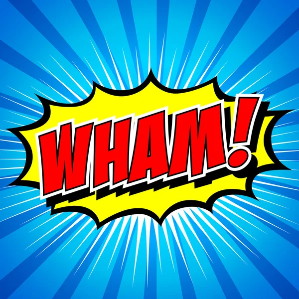 Wham ! - Bulle de discours comique, bande dessinée — Image vectorielle