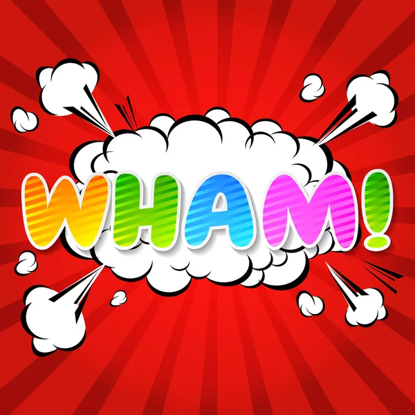 Wham! -Komiska pratbubbla, Cartoon — Stock vektor
