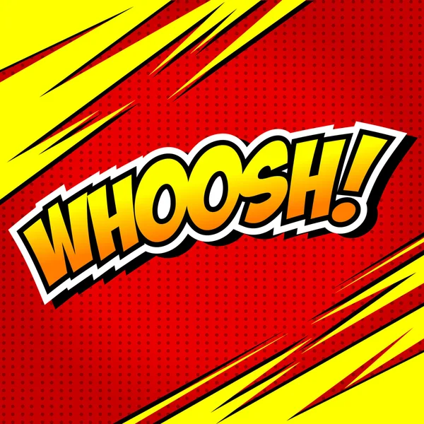 WHOOSH! - Burbuja del discurso cómico, Dibujos animados . — Vector de stock
