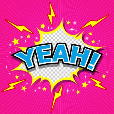 Evet! Komik konuşma balonu, çizgi film