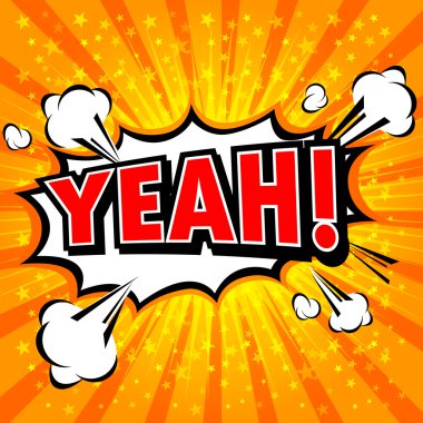 Evet! Komik konuşma balonu, çizgi film