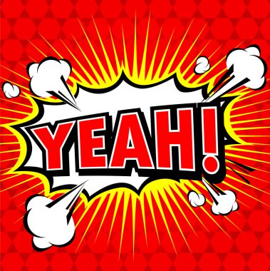 Evet! Komik konuşma balonu, çizgi film