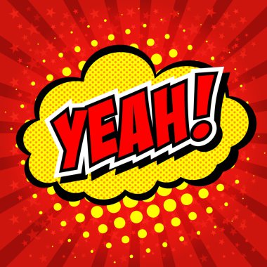 Evet! Komik konuşma balonu, çizgi film