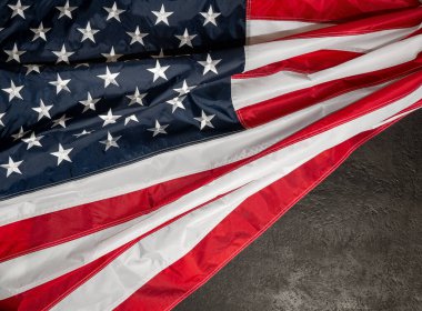Ulusal bir vatanseverlik bayramı olan 4 Temmuz 'daki Amerikan Bağımsızlık Günü' nüz kutlu olsun. Birleşik Devletler bayrağı. Boşluğu kopyala