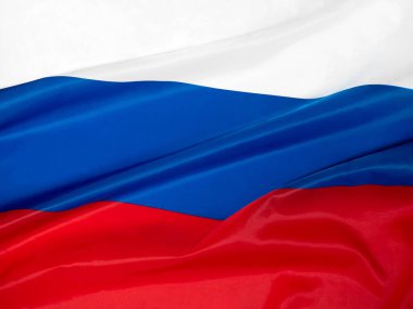 Ulusal bayram 12 Haziran Rusya günüdür. Rus Bayrağı yakın plan.