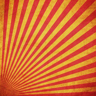 Kırmızı ve sarı grunge sunburst antika arka plan boşluk