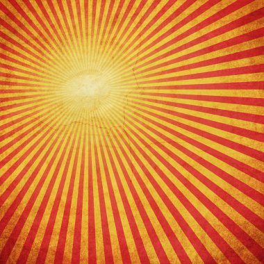 Kırmızı ve sarı grunge sunburst antika arka plan boşluk